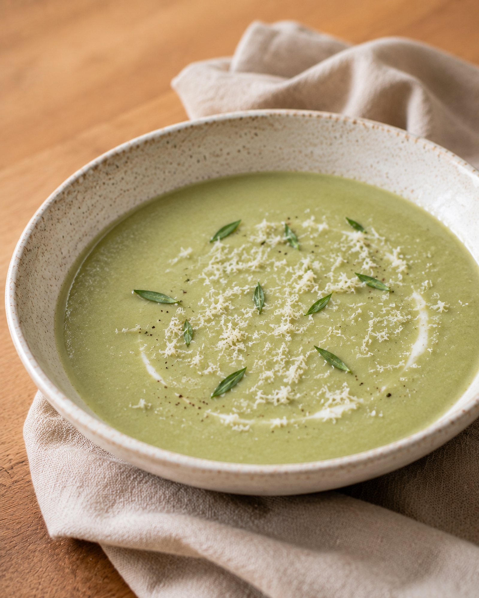 Broad Bean, Tarragon & Aged Comté Soup