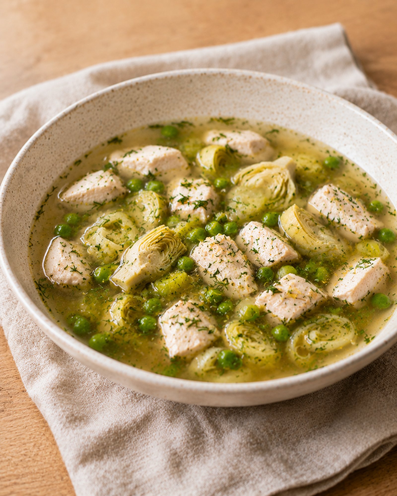 Chicken, Lemon & Artichoke Broth