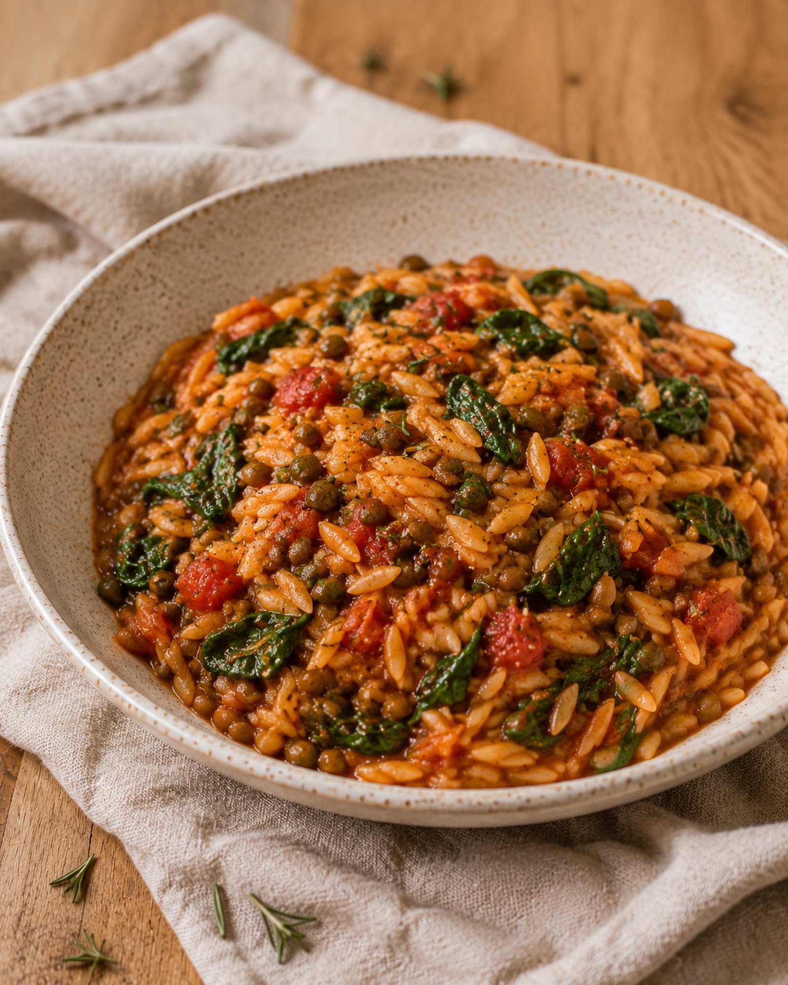 Lentil, Tomato & Rosemary Risoni