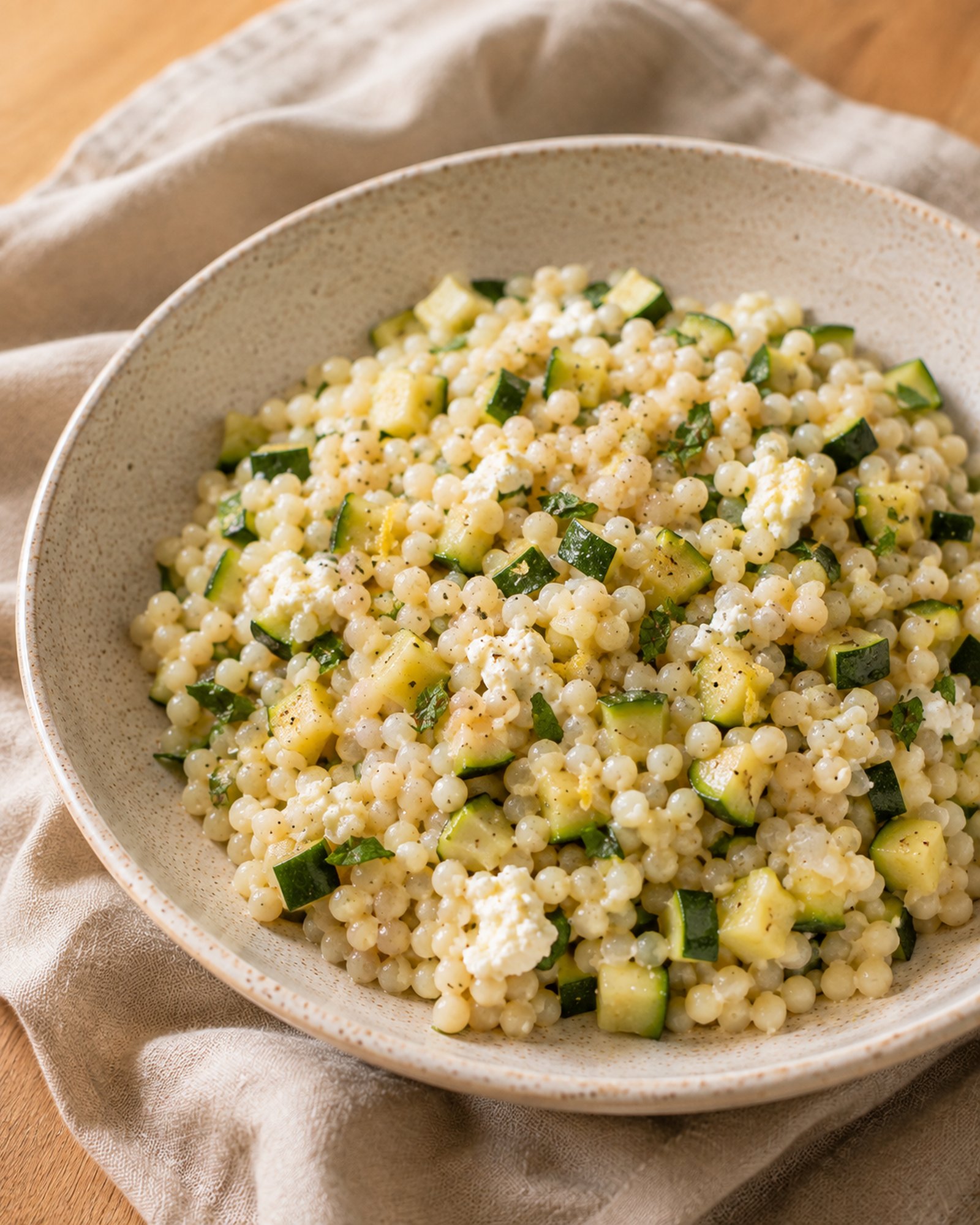 Courgette, Mint & Ricotta Pearl Couscous