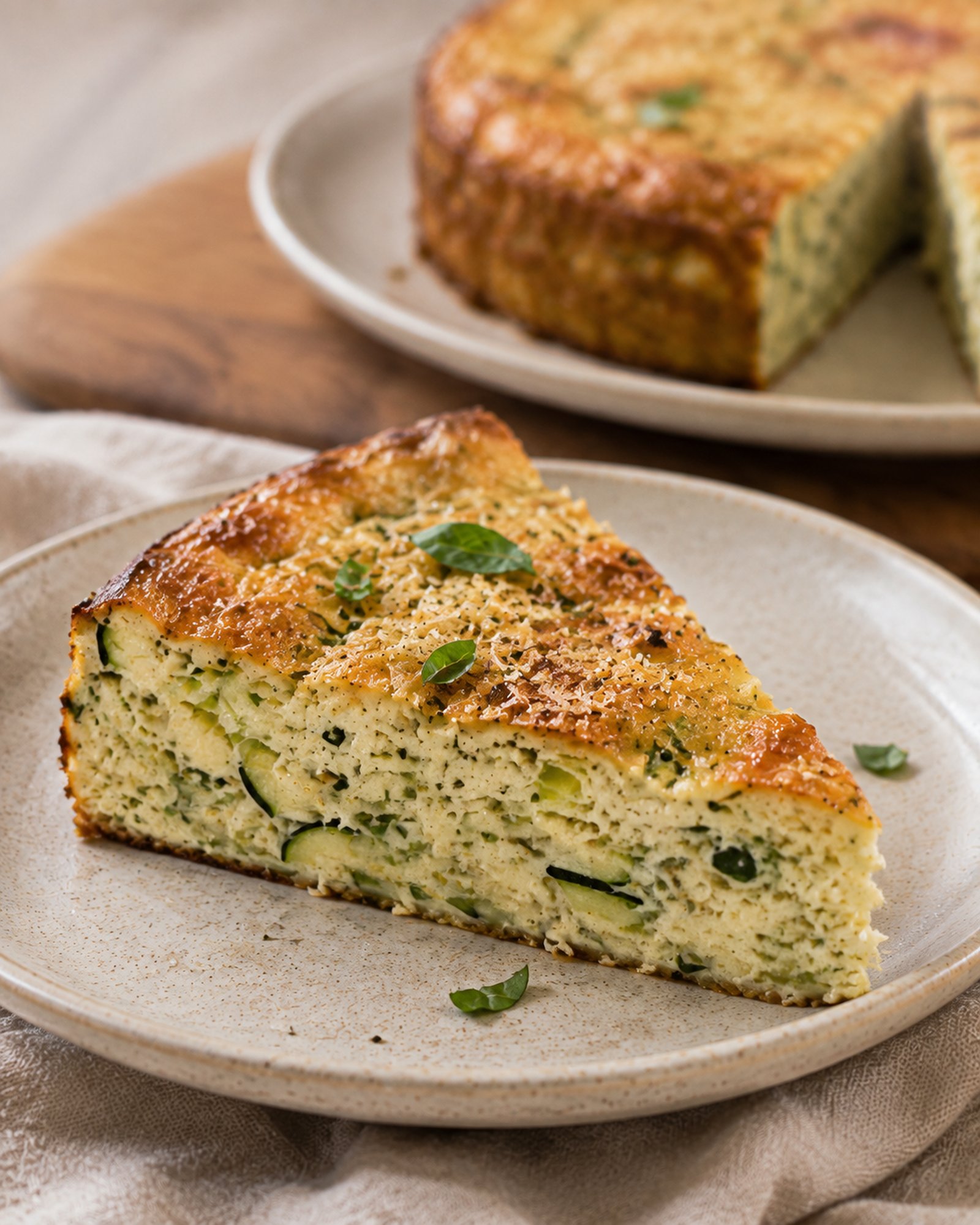 Courgette, Ricotta & Lemon Savoury Pudding