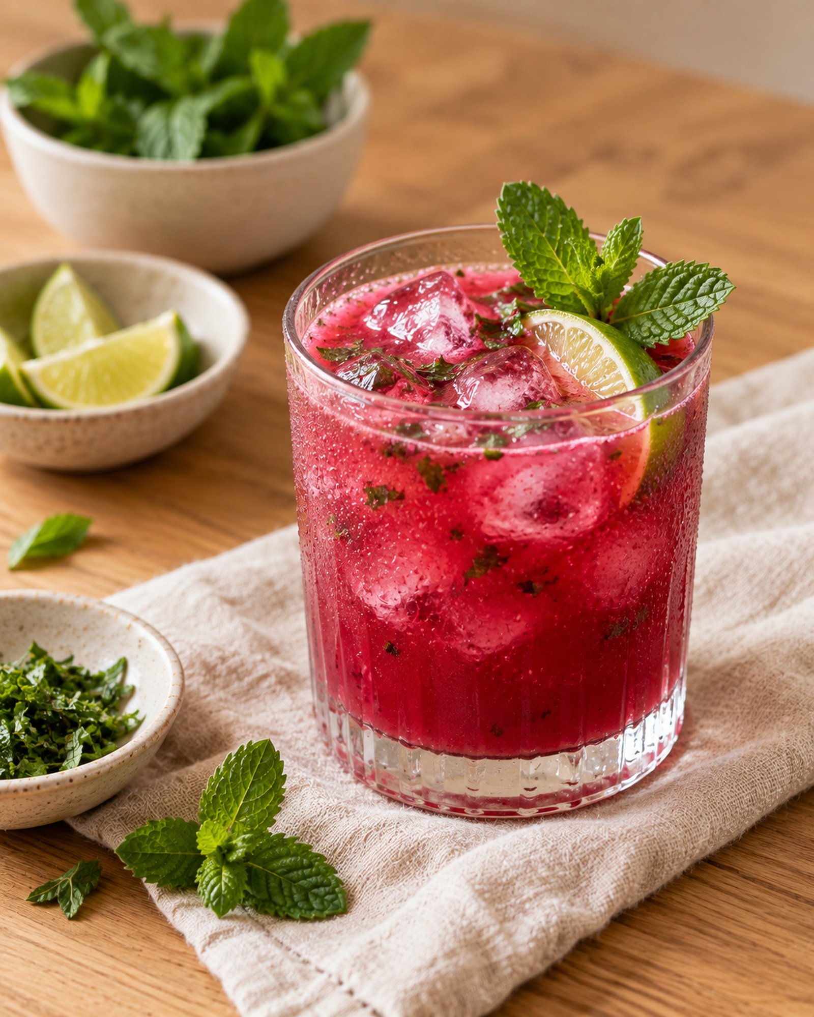 Prickly Pear, Lime & Mint Cooler