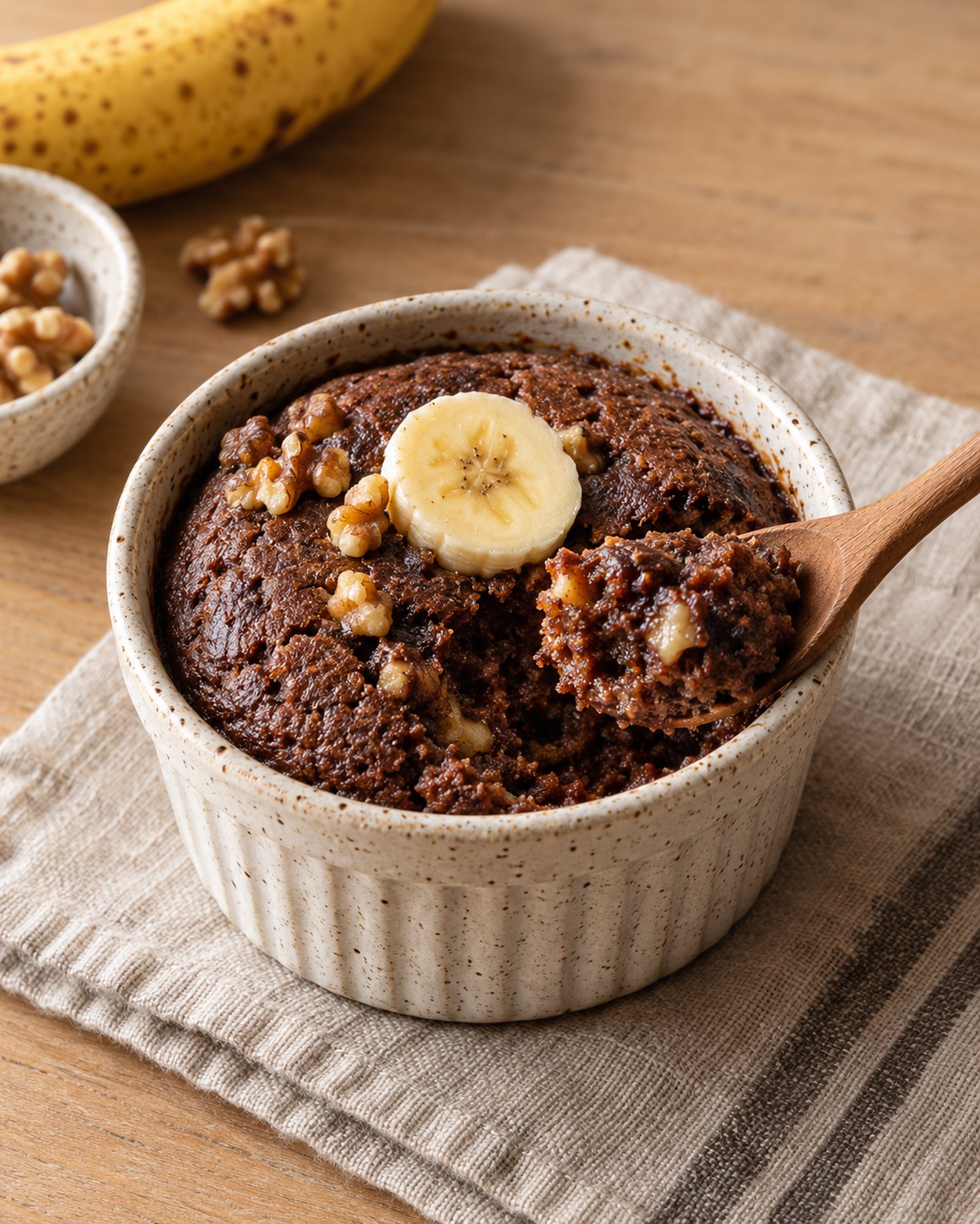 Banana, Walnut & Cocoa Spoon Cake