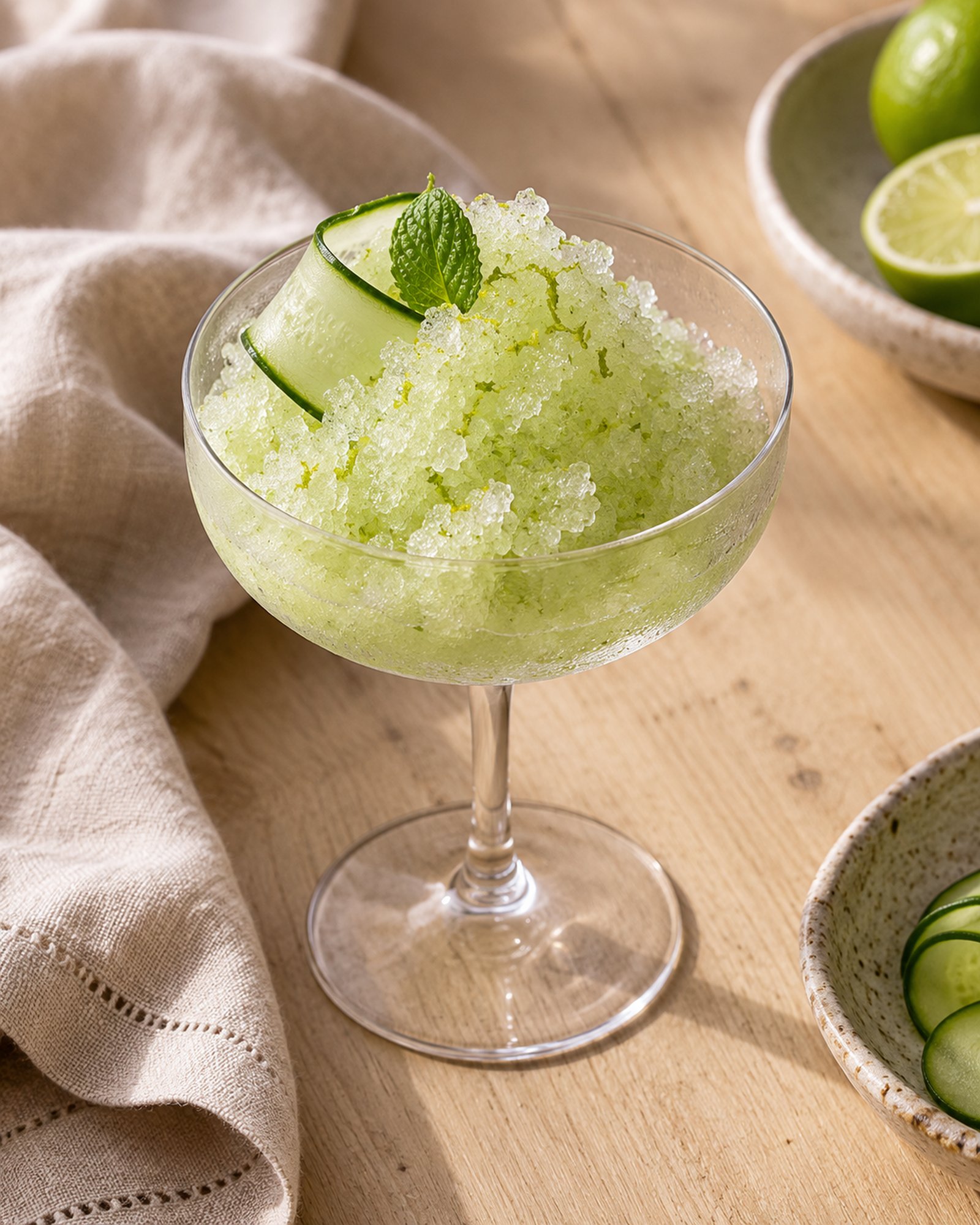 Cucumber, Elderflower & Lime Granita