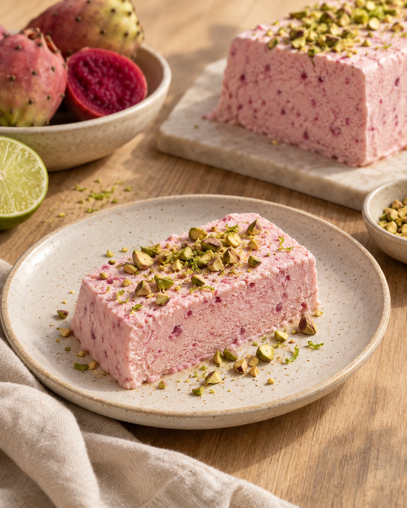 Prickly Pear & Yogurt Semifreddo