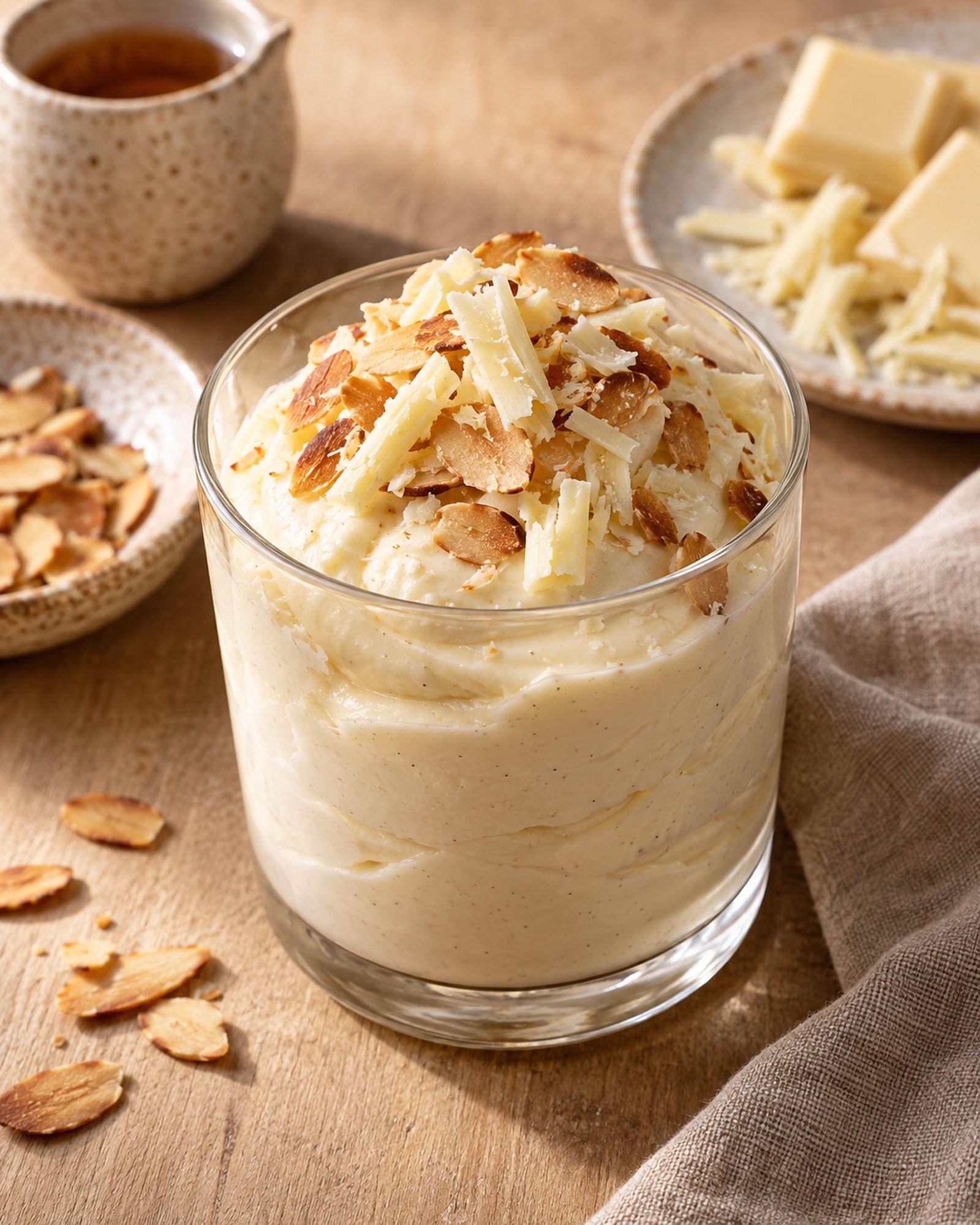Amaretto, White Chocolate & Roasted Almond Mousse